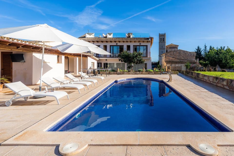 Property building, Living room, Swimming pool