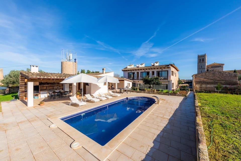 Property building, Living room, Swimming pool