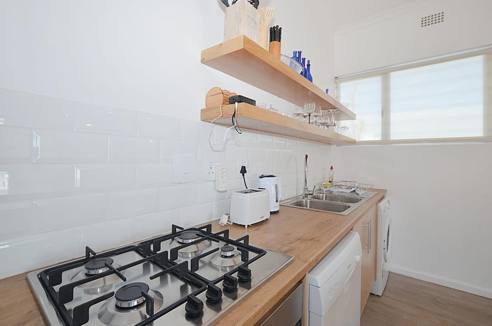Kitchen or kitchenette, stove, toaster