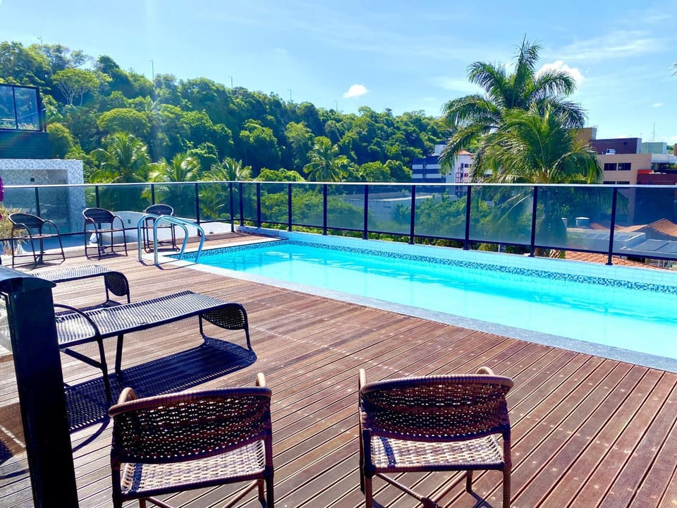 View (from property/room), Pool view, Swimming pool, sunbed