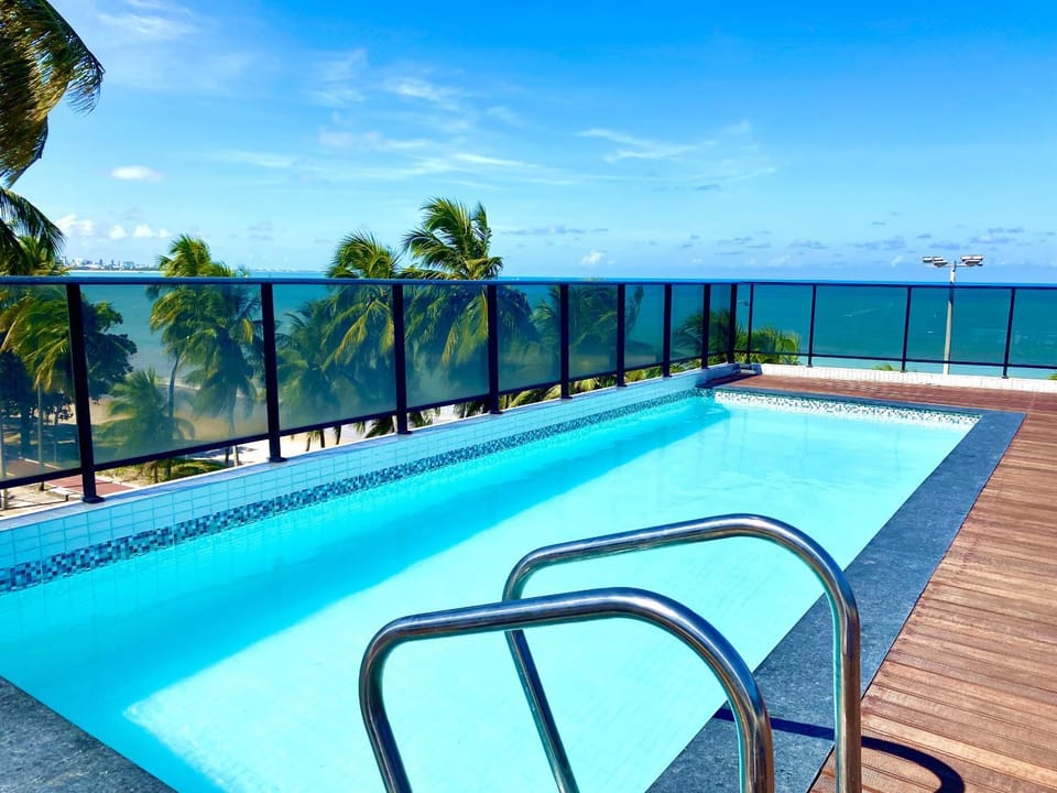 Natural landscape, View (from property/room), Pool view, Sea view, Swimming pool, sunbed
