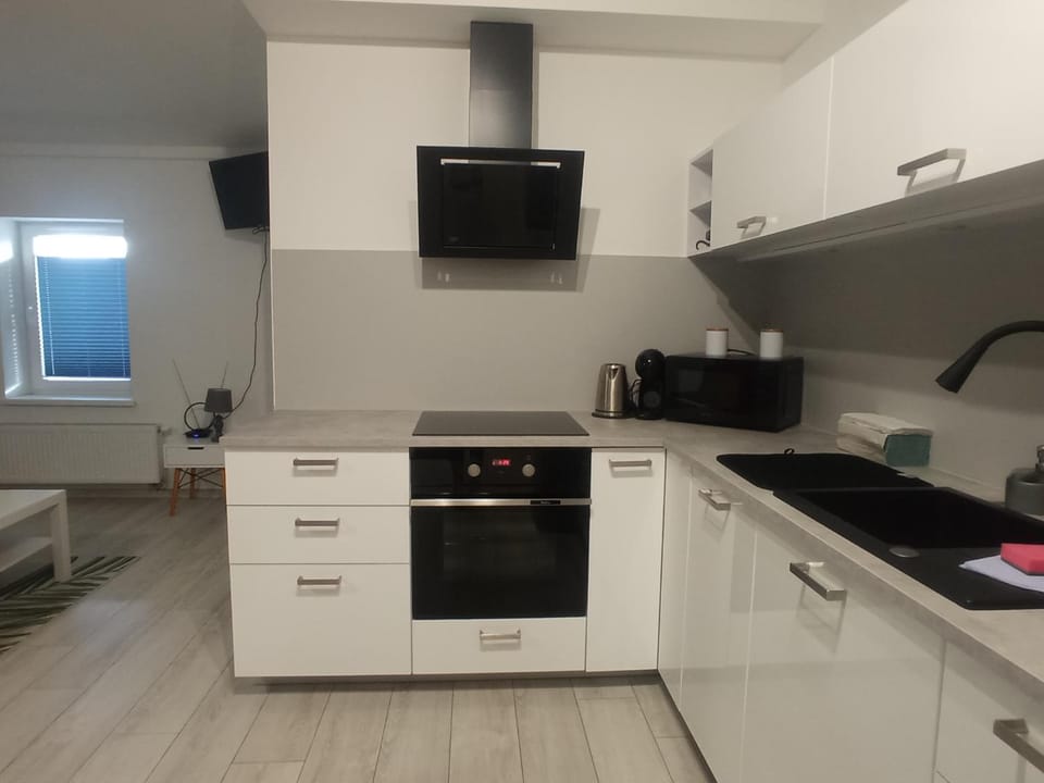Coffee/tea facilities, Kitchen or kitchenette, dishwasher, oven, stove