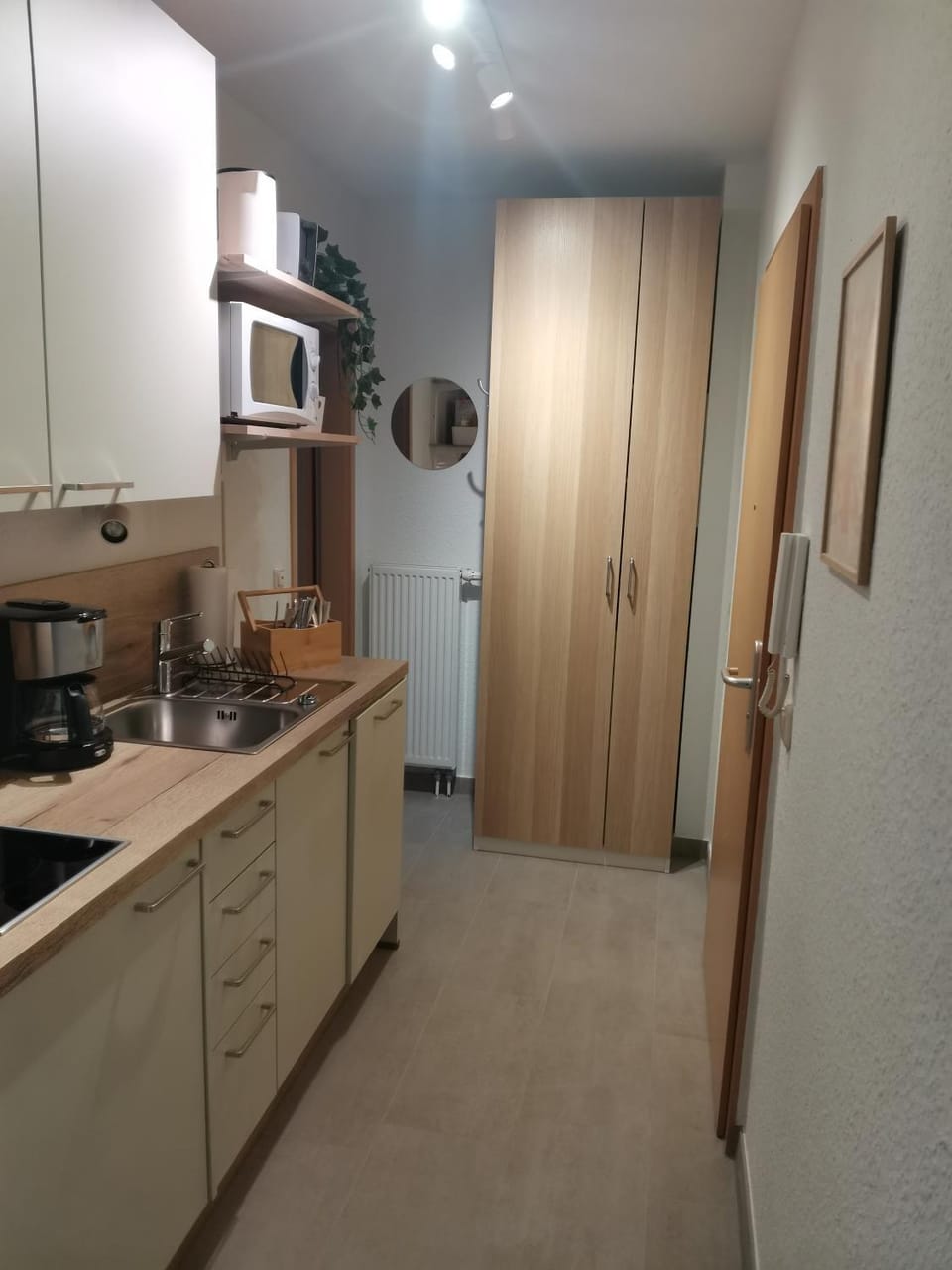 Kitchen or kitchenette, wardrobe, kitchen