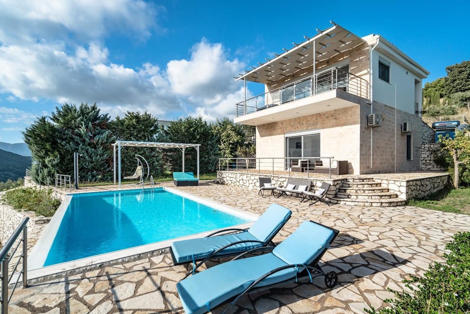 Property building, Living room, Swimming pool