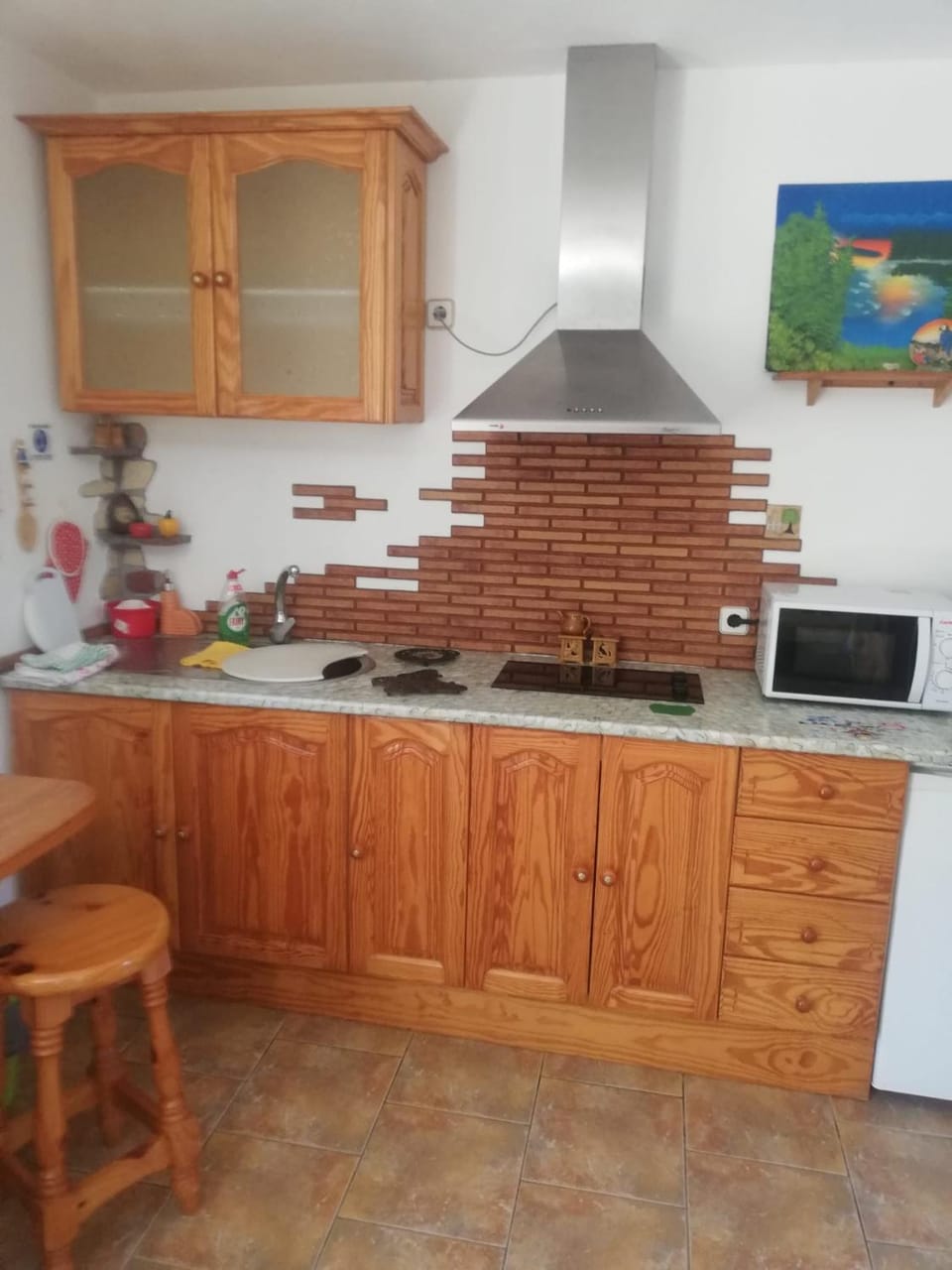 Kitchen or kitchenette, Living room