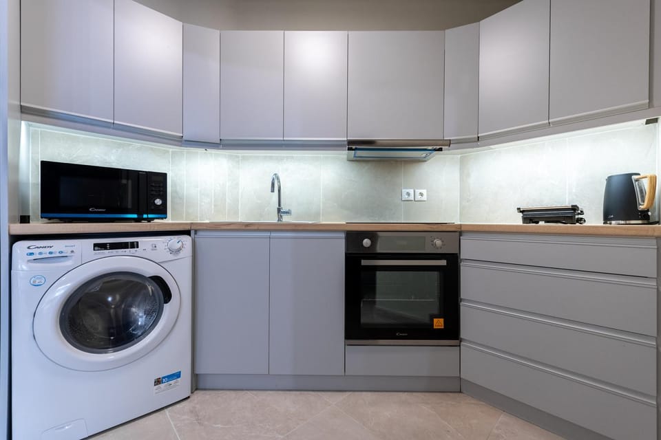 Kitchen or kitchenette, minibar, pet friendly, stove, washing machine