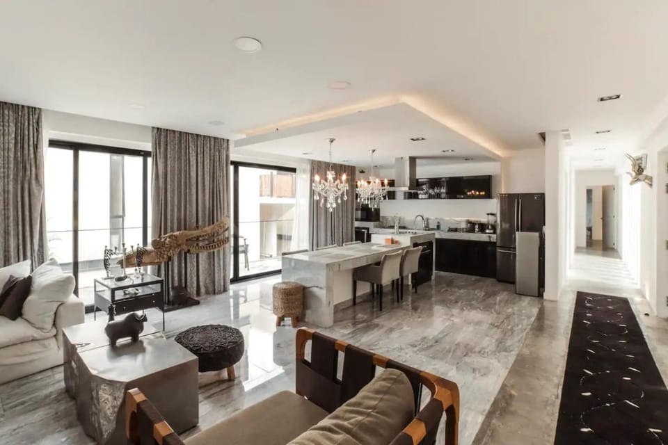 Living room, Seating area, Dining area