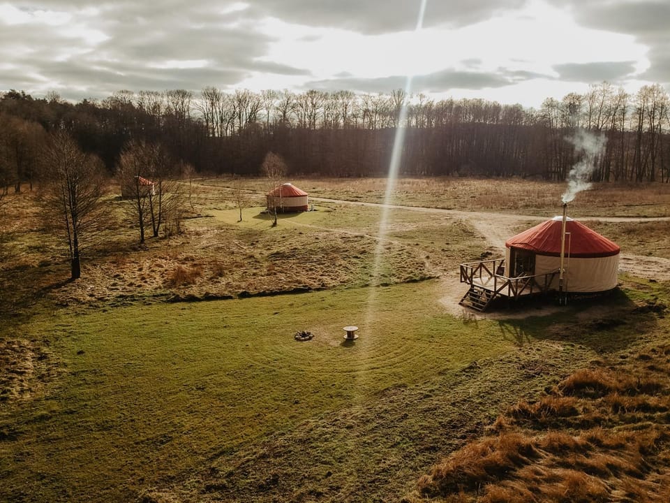 Łąka Gwiazd Jurty Czapla Luxury tent in West Pomeranian Voivodeship, Poland
