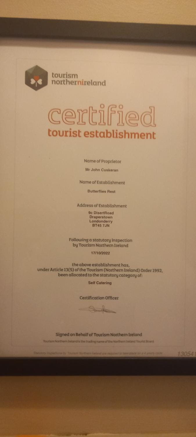 Butterflies Rest House in Northern Ireland