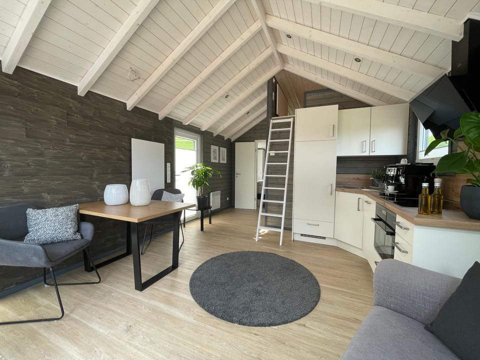 Kitchen or kitchenette, Living room, Dining area