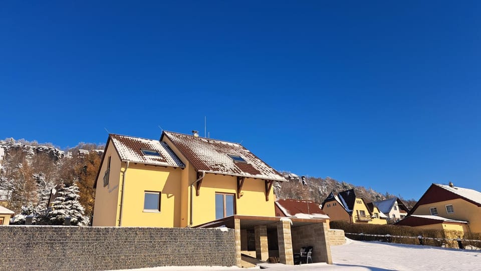 Property building, Day, Winter, Mountain view