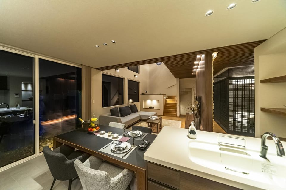 Kitchen or kitchenette, Living room, Dining area