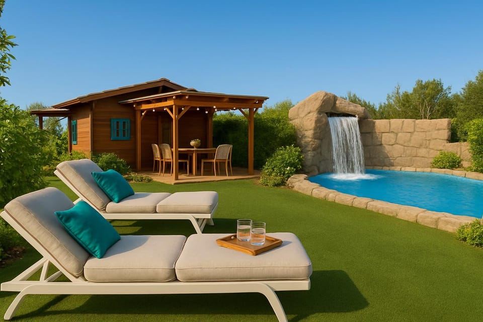 Garden, Swimming pool, sunbed