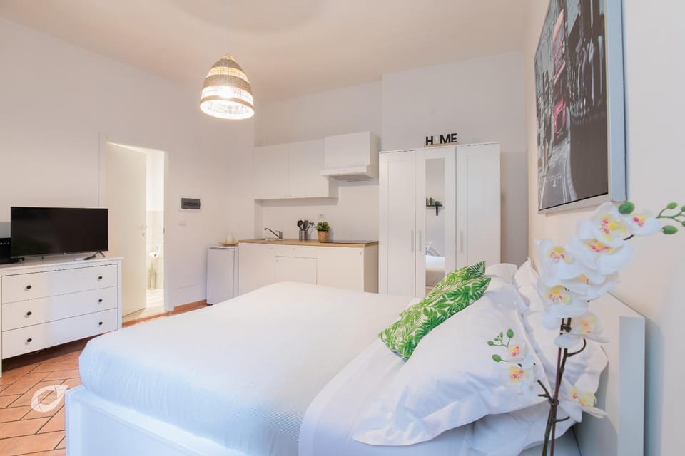 Bed, TV and multimedia, Kitchen or kitchenette, Photo of the whole room, Bedroom