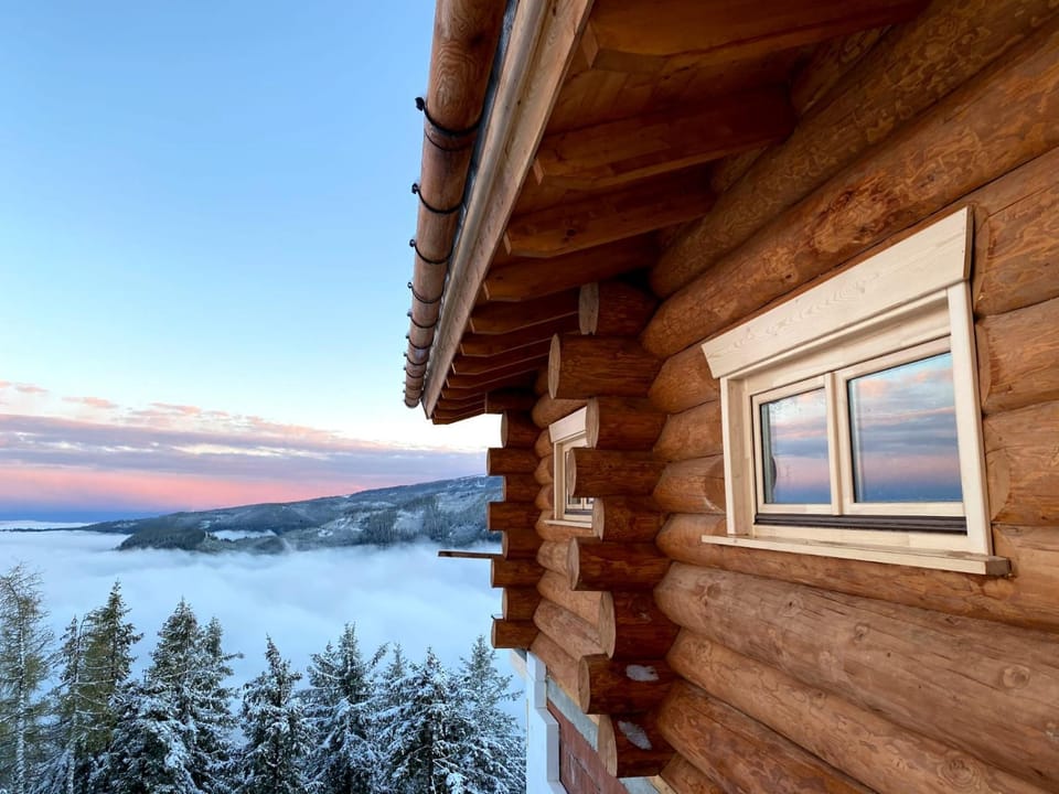 Property building, Winter, Mountain view