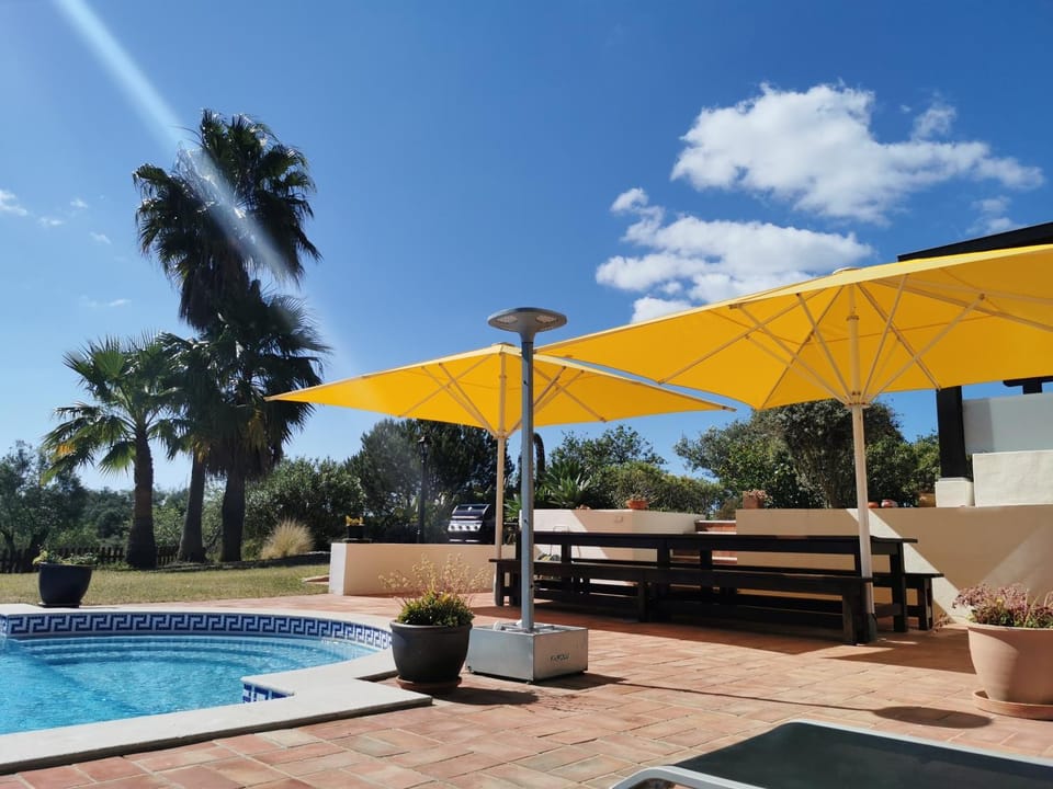 Property building, Living room, Swimming pool