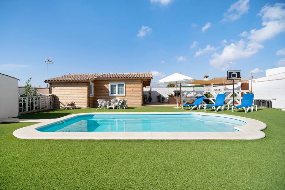 Property building, Living room, Swimming pool