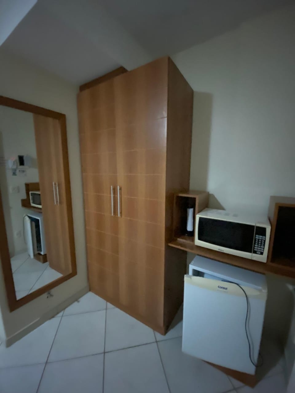 minibar, oven, wardrobe
