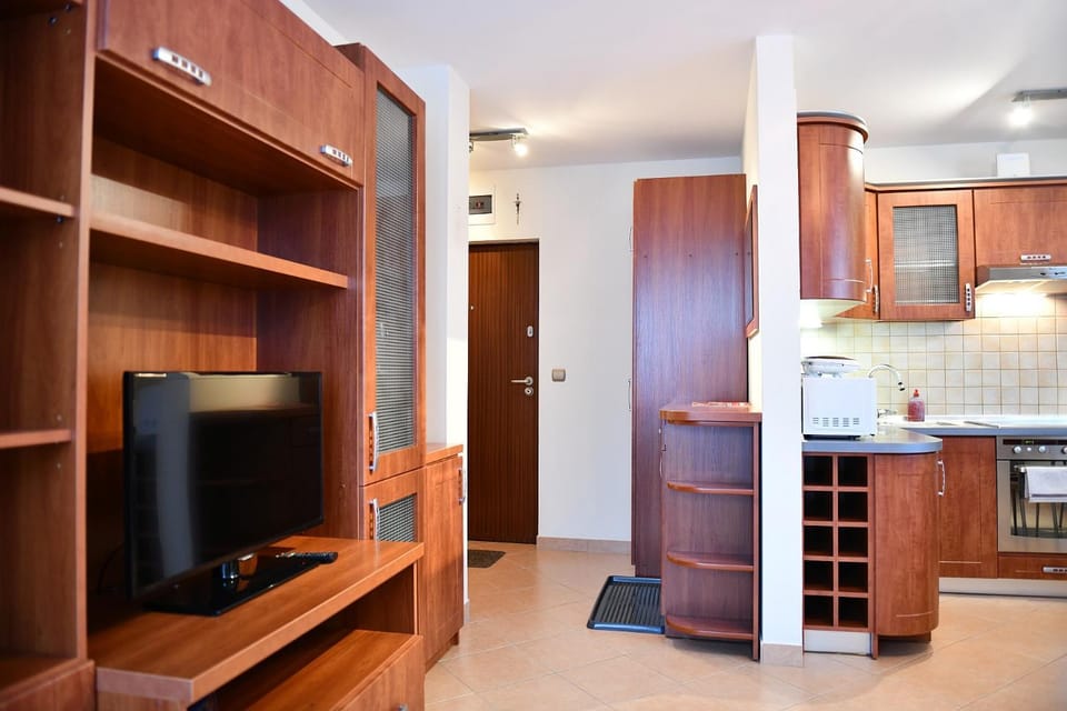 Kitchen or kitchenette, minibar, stove