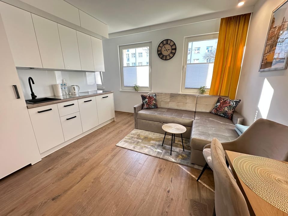 Kitchen or kitchenette, Living room, Seating area