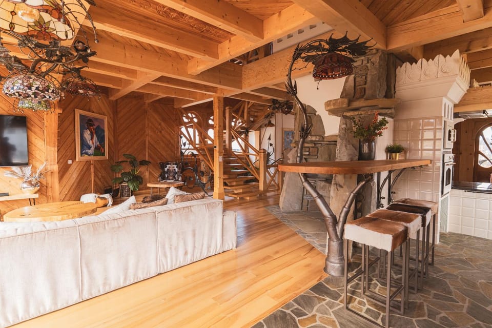 Living room, kitchen