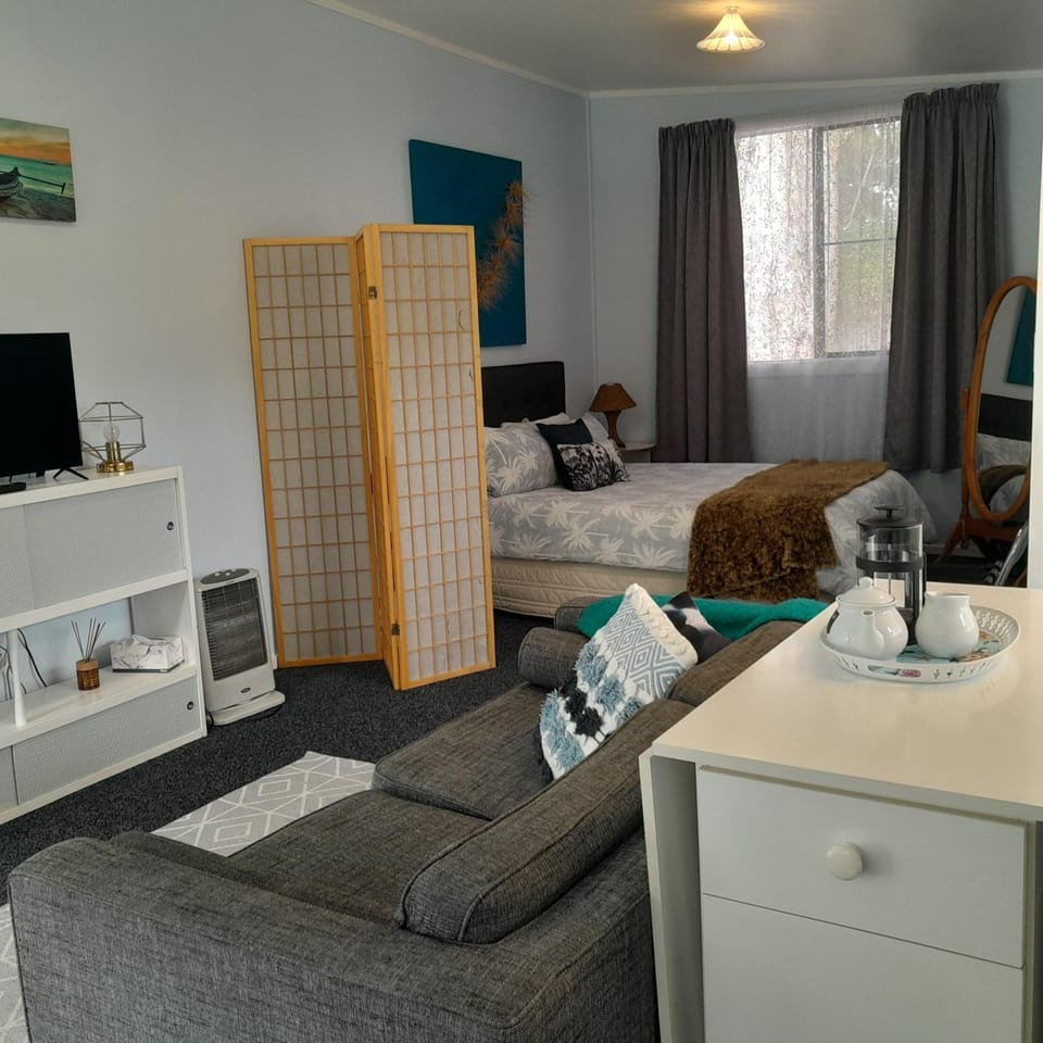 Bed, TV and multimedia, Living room, Seating area, Bedroom