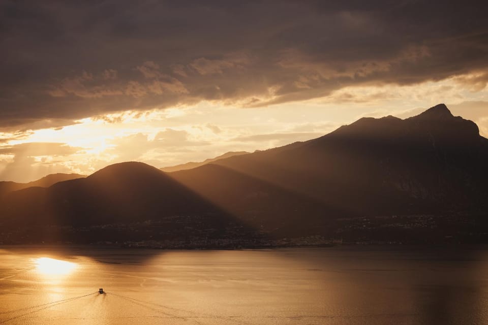 Lake view, Mountain view, Sunset