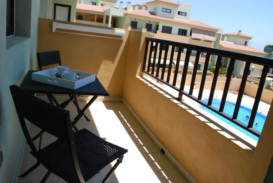View (from property/room), Balcony/Terrace, Pool view, Swimming pool