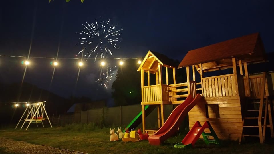 Night, Children play ground, Evening entertainment