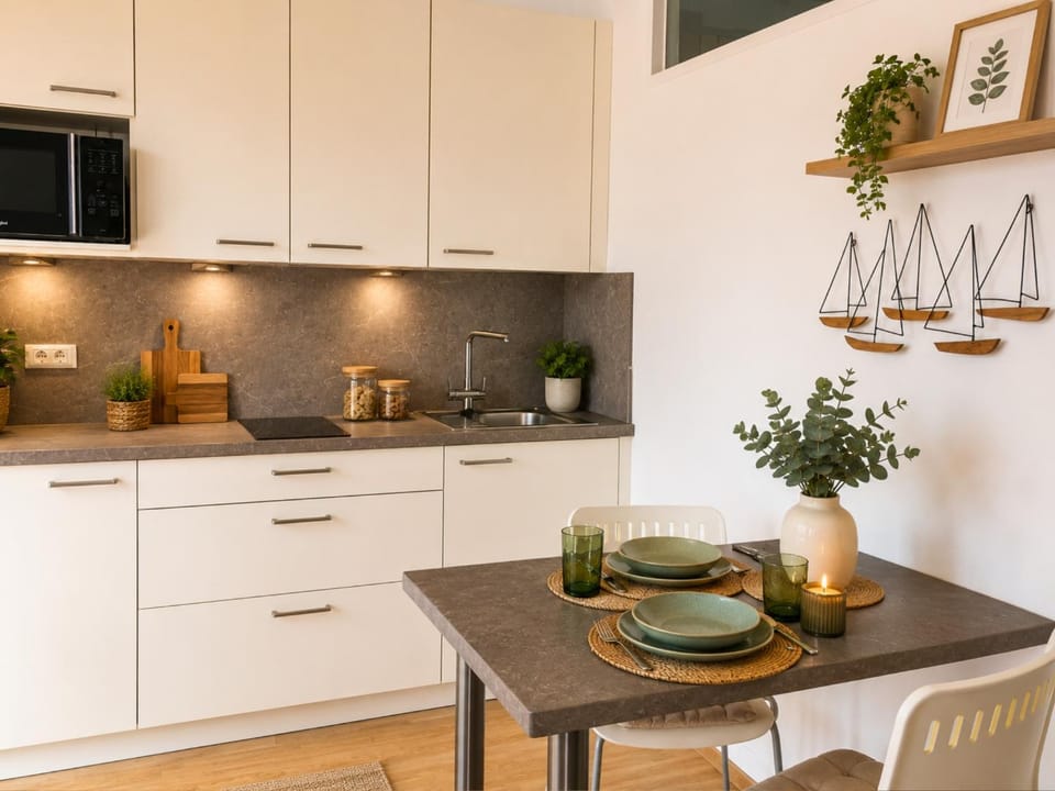 Kitchen or kitchenette, Dining area, stove, kitchen