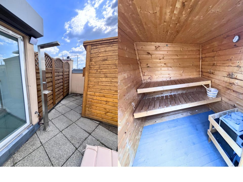 Shower, Sauna, Balcony/Terrace