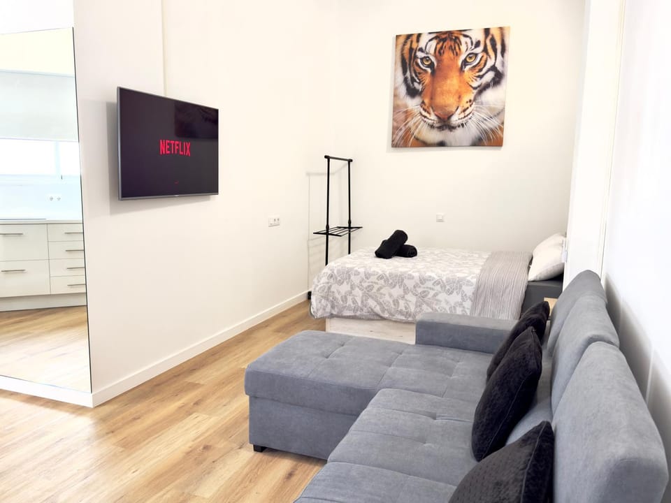 Bed, Living room, Bedroom