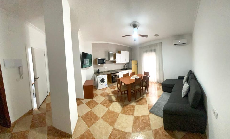 TV and multimedia, Kitchen or kitchenette, Living room, Seating area, Dining area, fireplace, minibar, air conditioner