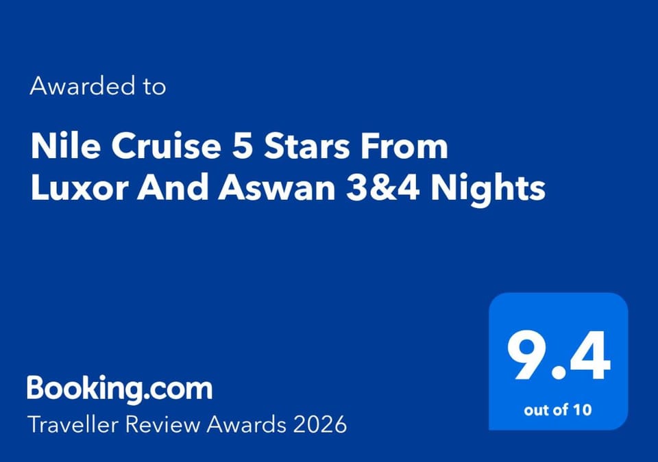 Nile Cruise 5 Stars From Luxor And Aswan 3&4 Nights Docked boat in Luxor Governorate