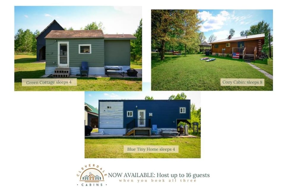 BlueTinyHome with Hottub House in Wisconsin