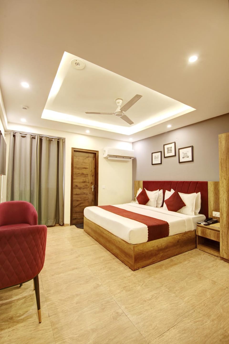 Bed, Bedroom, air conditioner