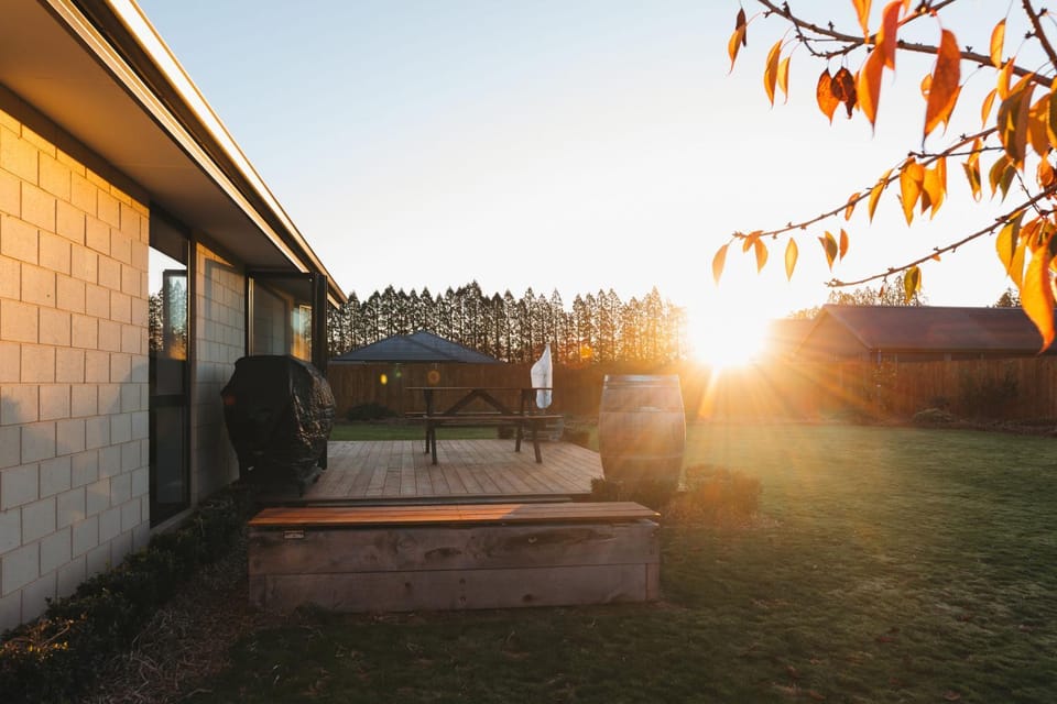Patio, Natural landscape, BBQ facilities, Garden, Sunset
