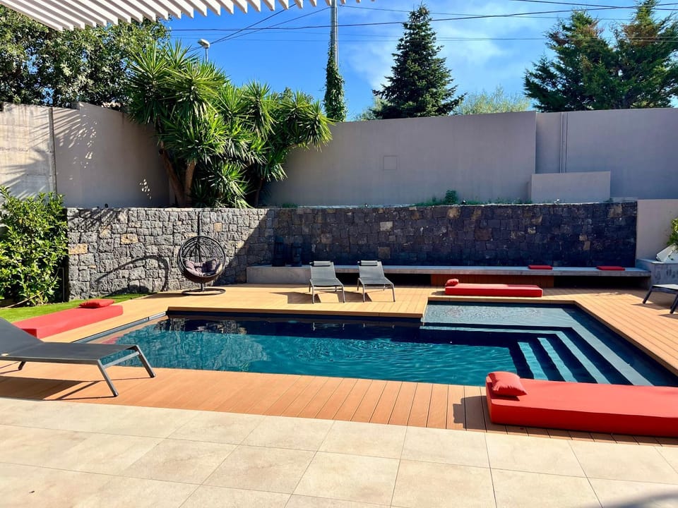 Patio, Day, Pool view, Swimming pool, sunbed