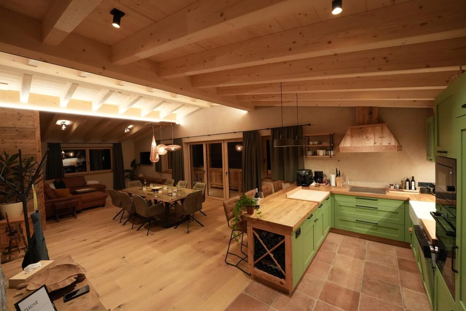 Kitchen or kitchenette, Living room, Dining area