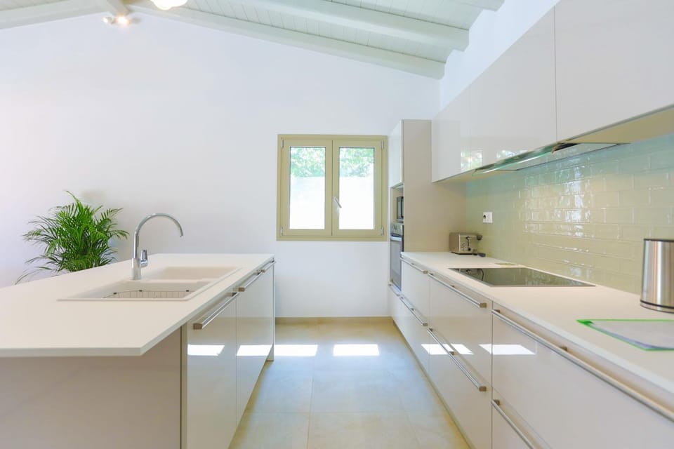 Kitchen or kitchenette, dishwasher, stove
