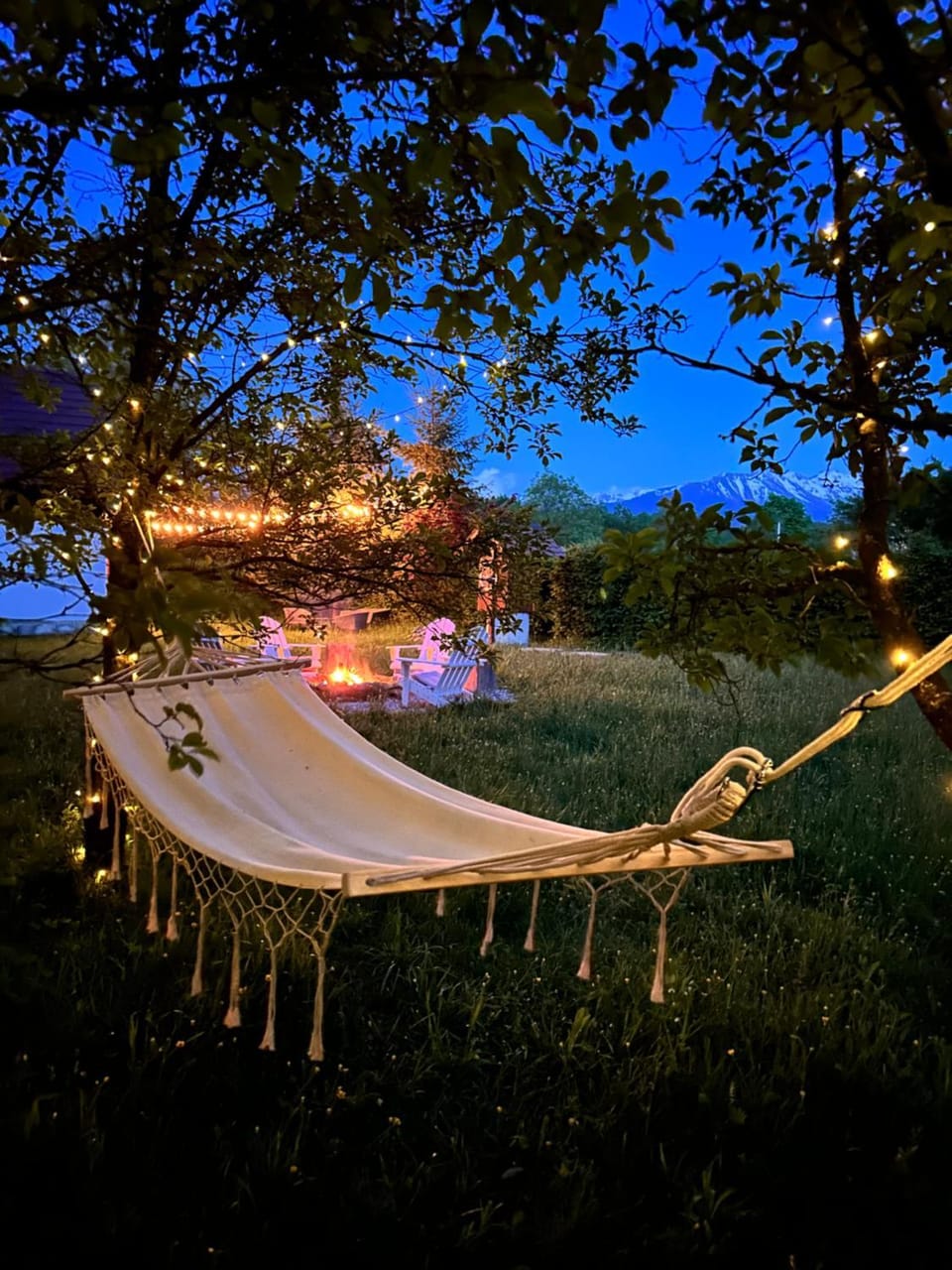 Night, Natural landscape, Garden, Garden view, sunbed