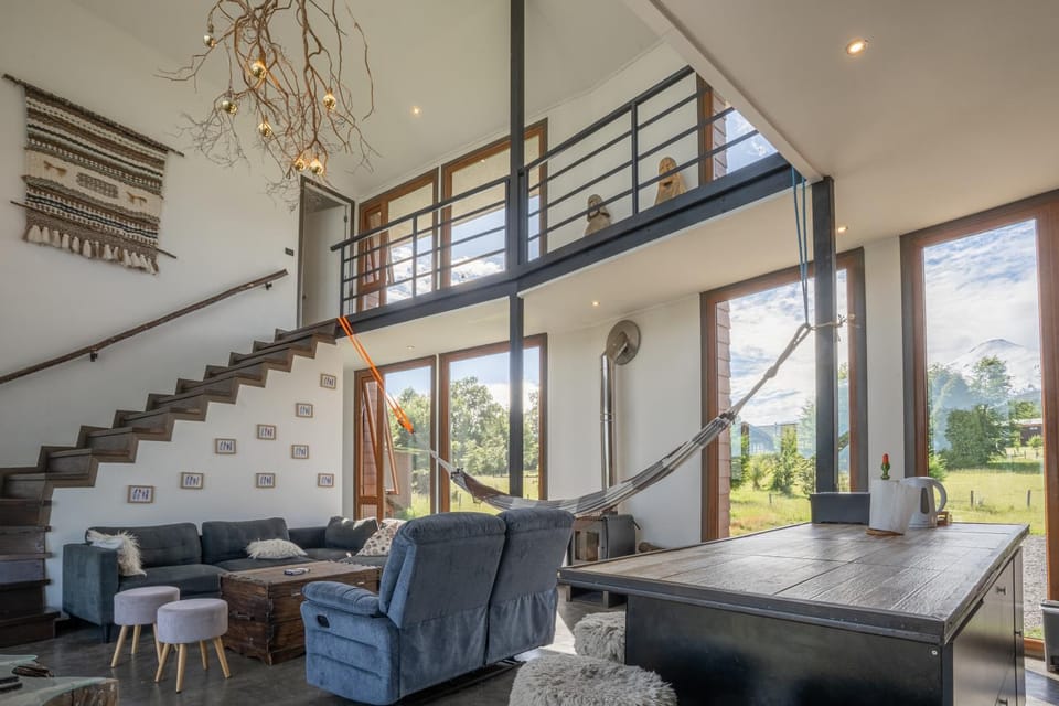 Living room, Seating area, Dining area, Mountain view