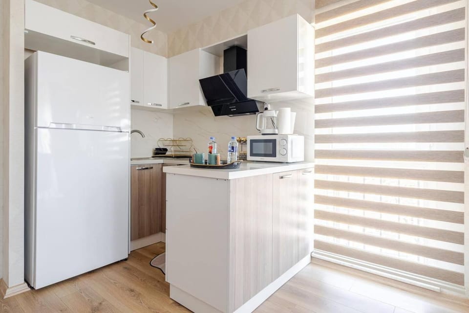 Kitchen or kitchenette, oven, stove
