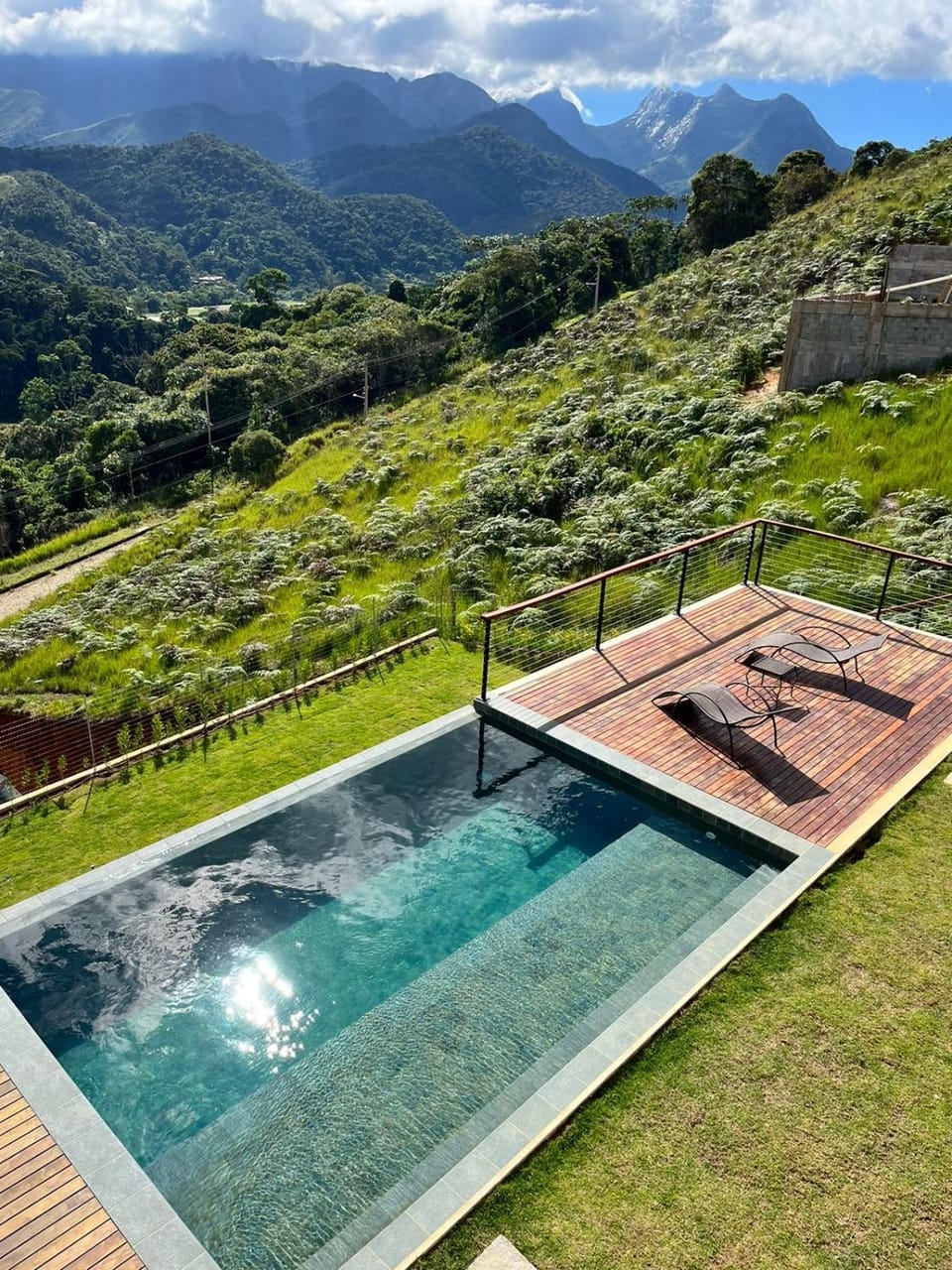 Spring, Day, Natural landscape, Garden view, Mountain view, Swimming pool, sunbed