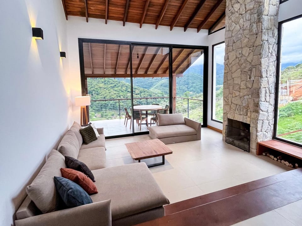 Natural landscape, View (from property/room), Living room, Mountain view