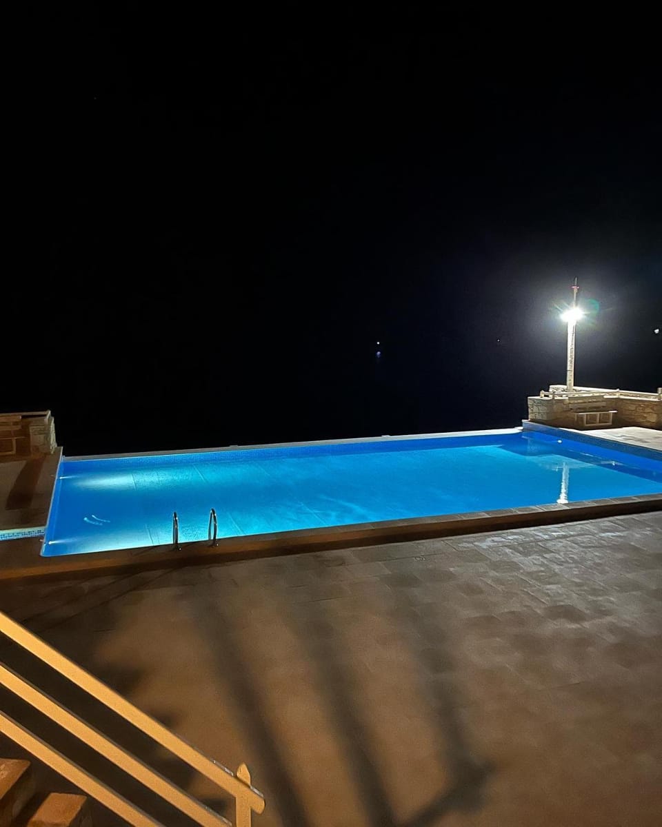 Night, Pool view, Swimming pool