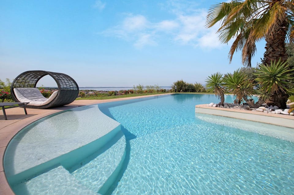 Property building, Living room, Swimming pool