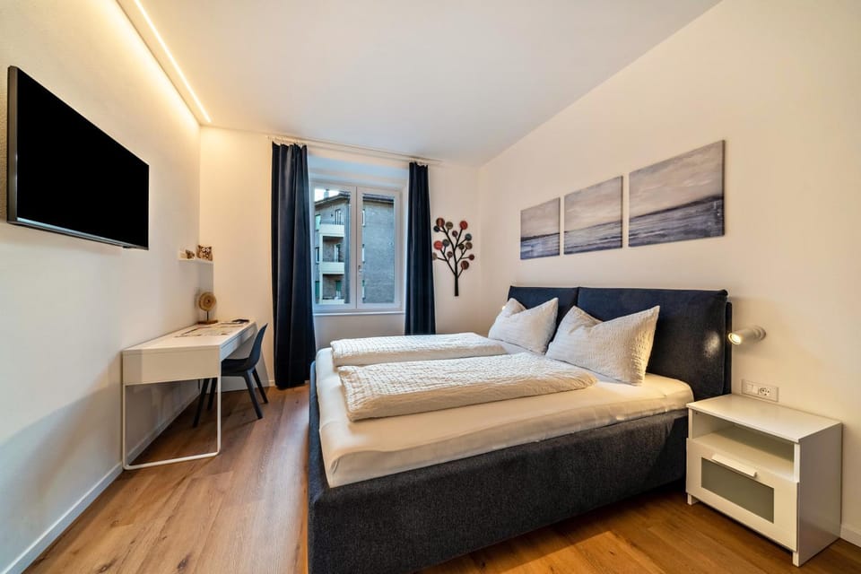 Property building, Living room, Bedroom