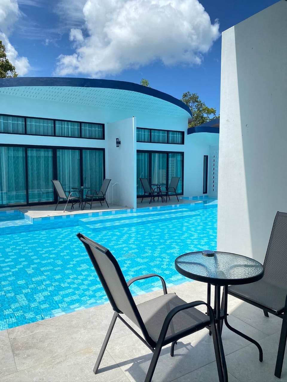 Patio, Pool view