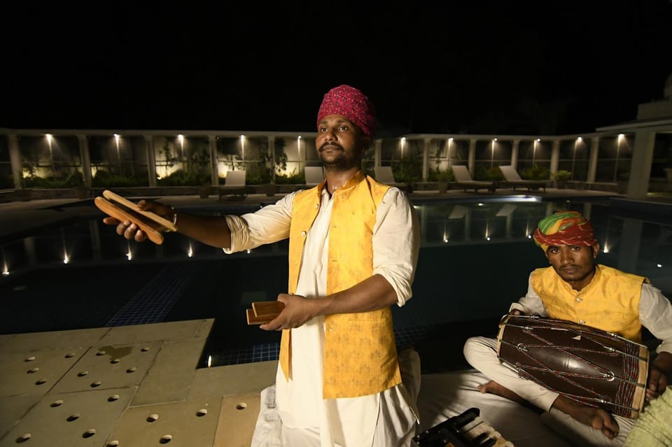 Night, Pool view, Swimming pool